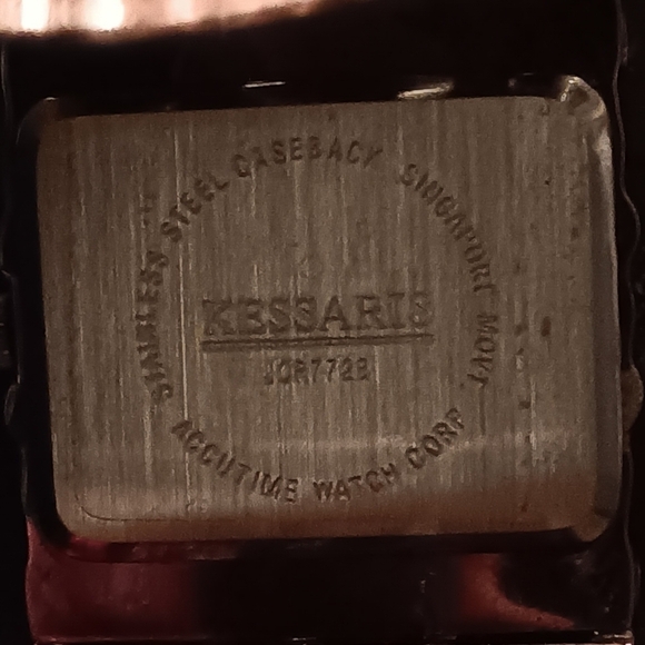 Stunning Vintage Kessaris Cuff Watch Chocolate simulated Diamonds - Picture 6 of 6